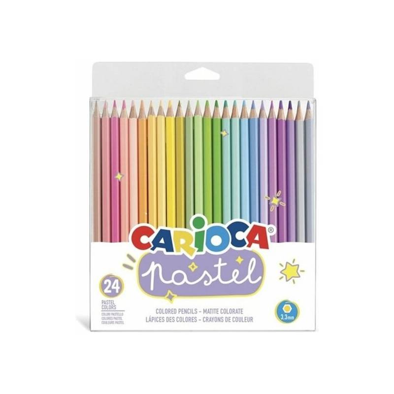 lapices de colores pastel carioca x 24