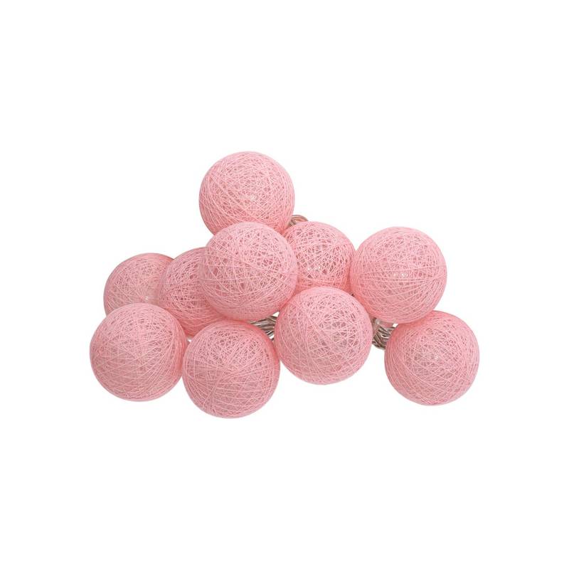 guirnalda led 10 bolas rosa d6