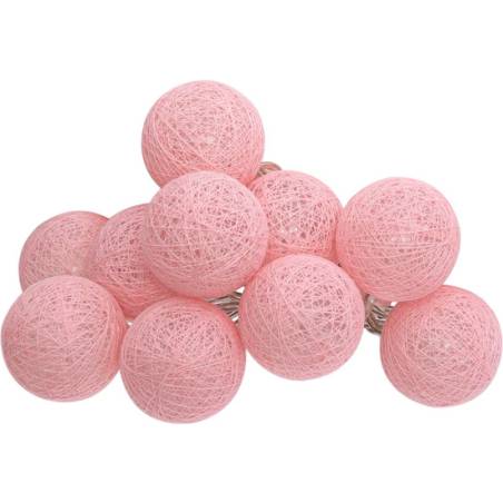 guirnalda led 10 bolas rosa d6