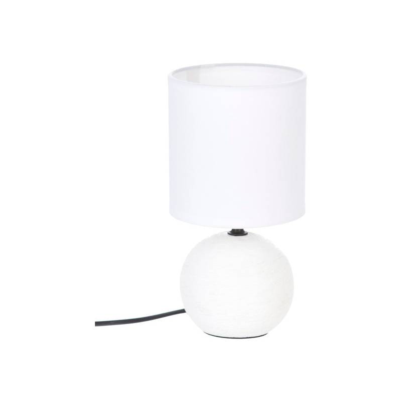 lámpara de cerámica blanca h25
