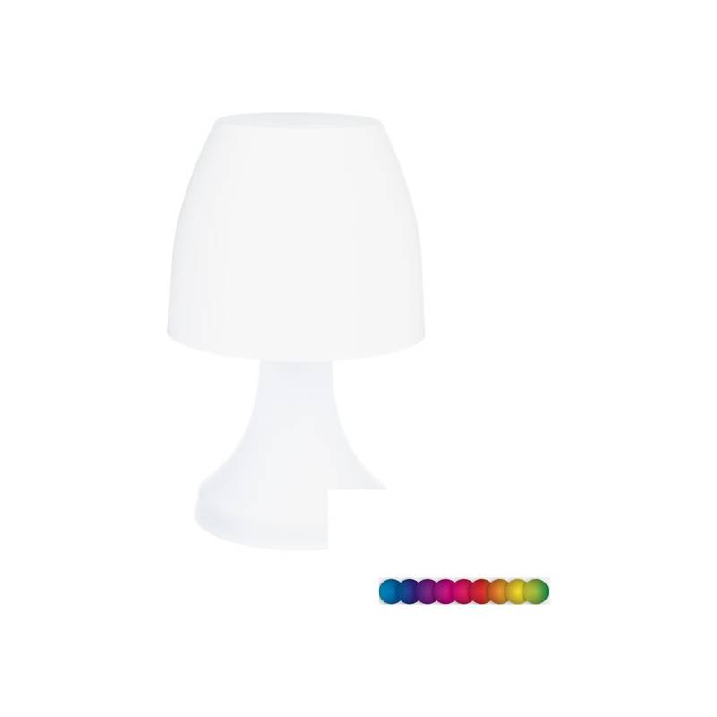 lámpara inálambrica de sobremesa led blanca con cambio de color rgb h27cm
