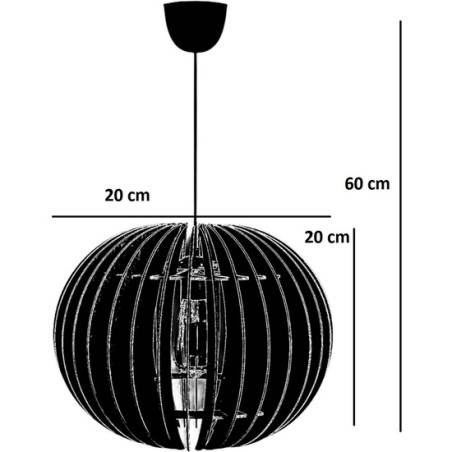 lámpara de techo 60 cm nogal tipo e 27 max 45 60 w