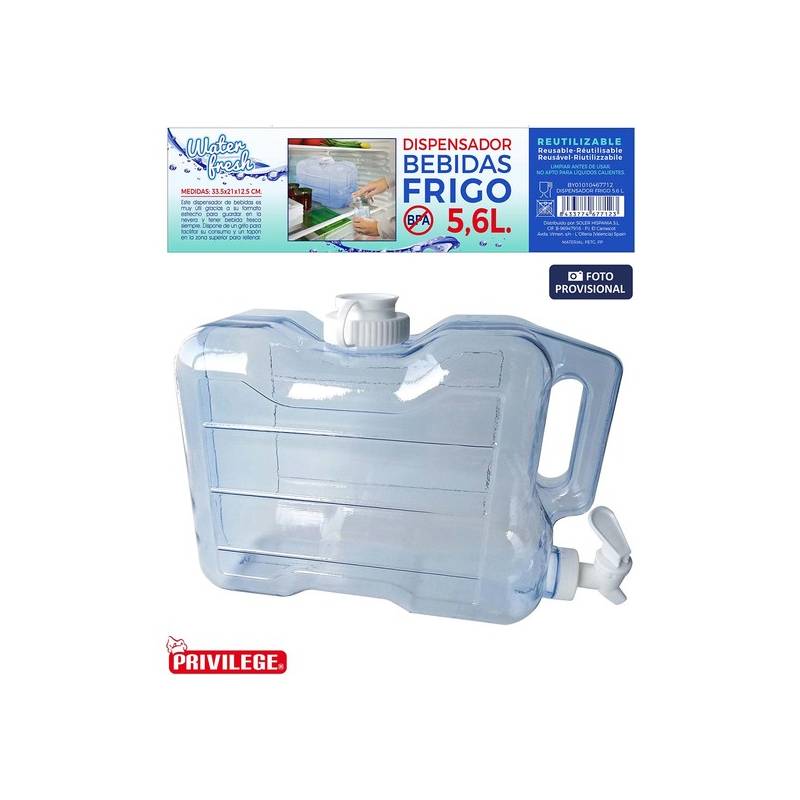 dispensador frigo 56l water fresh