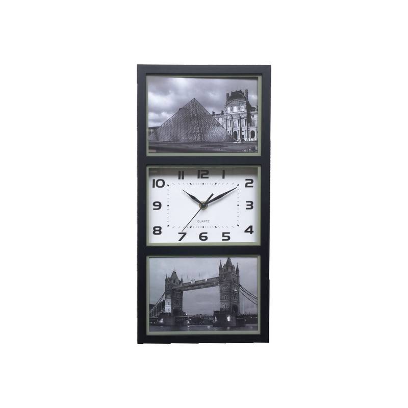reloj con fotos negro 415x20x4cm