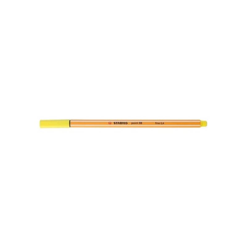 rotulador escritura punta fina 04mm point88 color amarillo limon 24