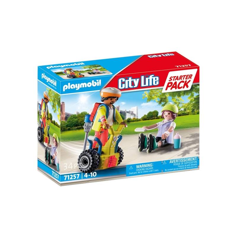 playmobil city life starter pack rescate balance racer