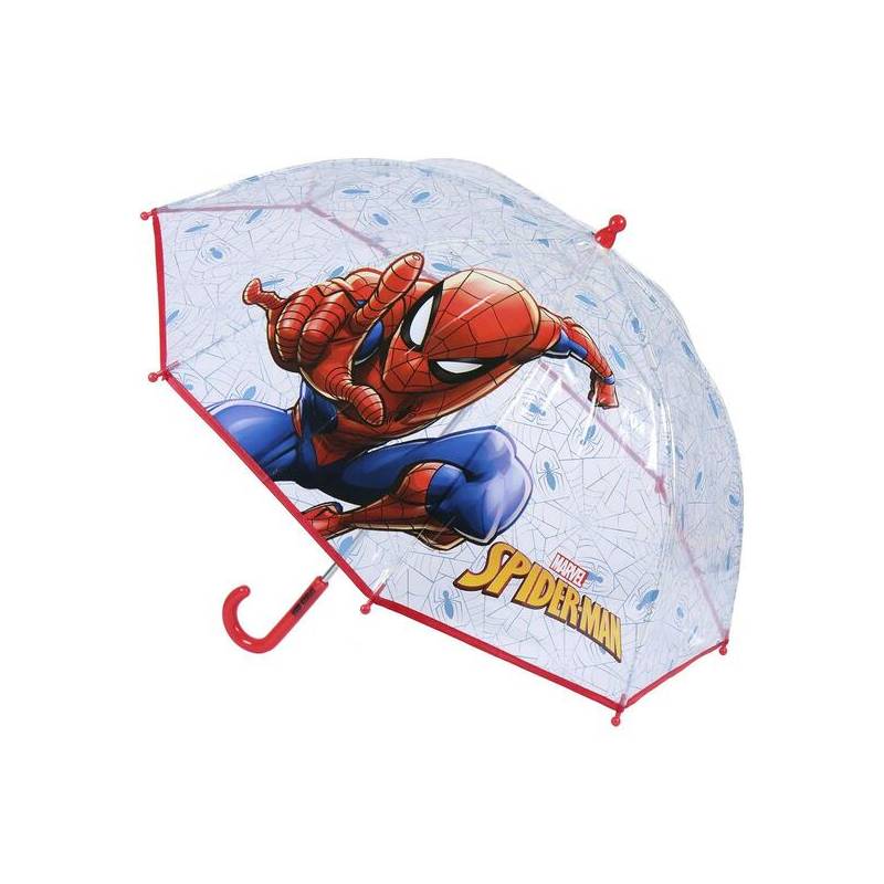 paraguas manual poe burbuja spiderman azul