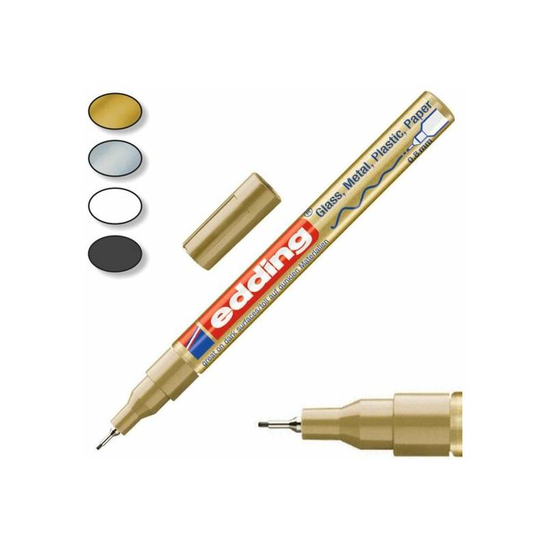 marcador de pintura edding 780 08 mm punta redonda tamaño oro