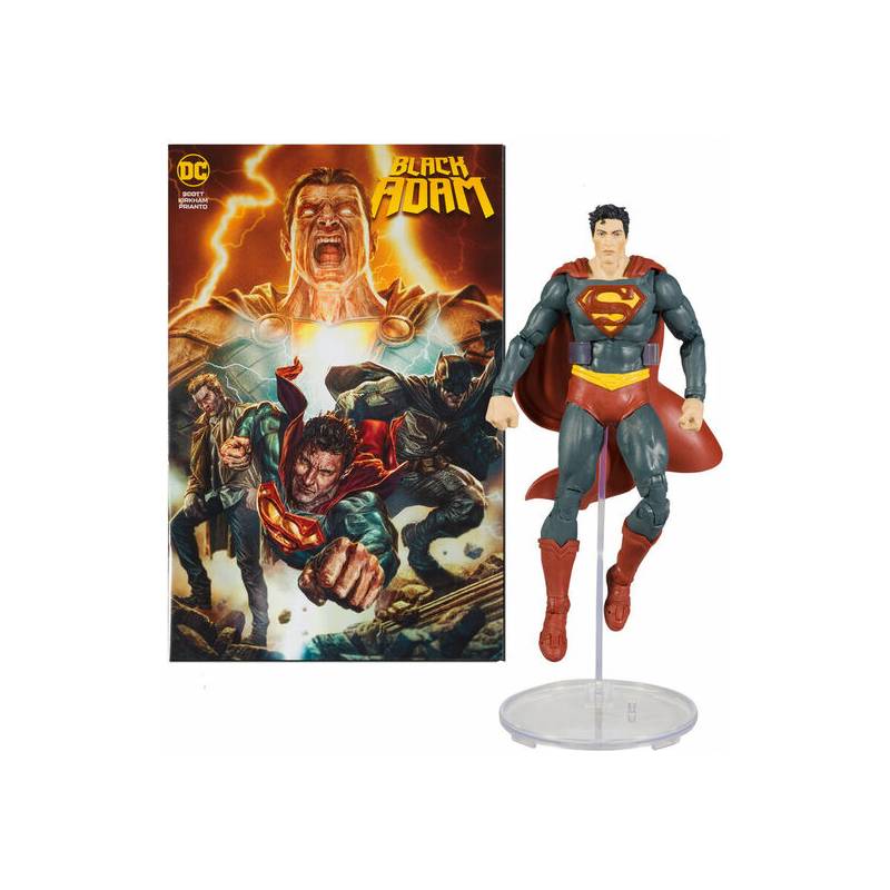 figura superman comic black adam dc comics 17cm