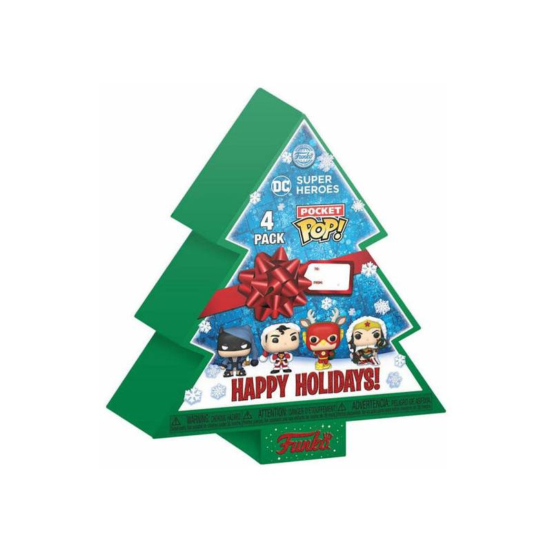 arbol navidad con 4 figuras pocket pop marvel tree holiday exclusive