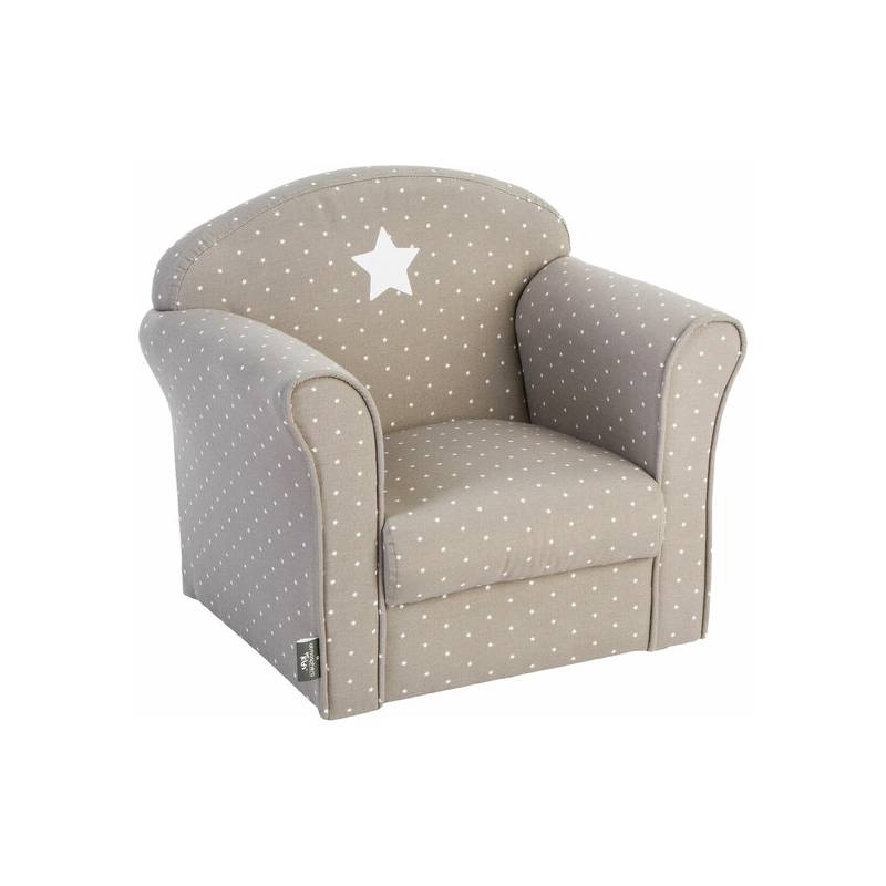 sillón infantil classic color gris topo con estampados 49 x 352 x 44 cm