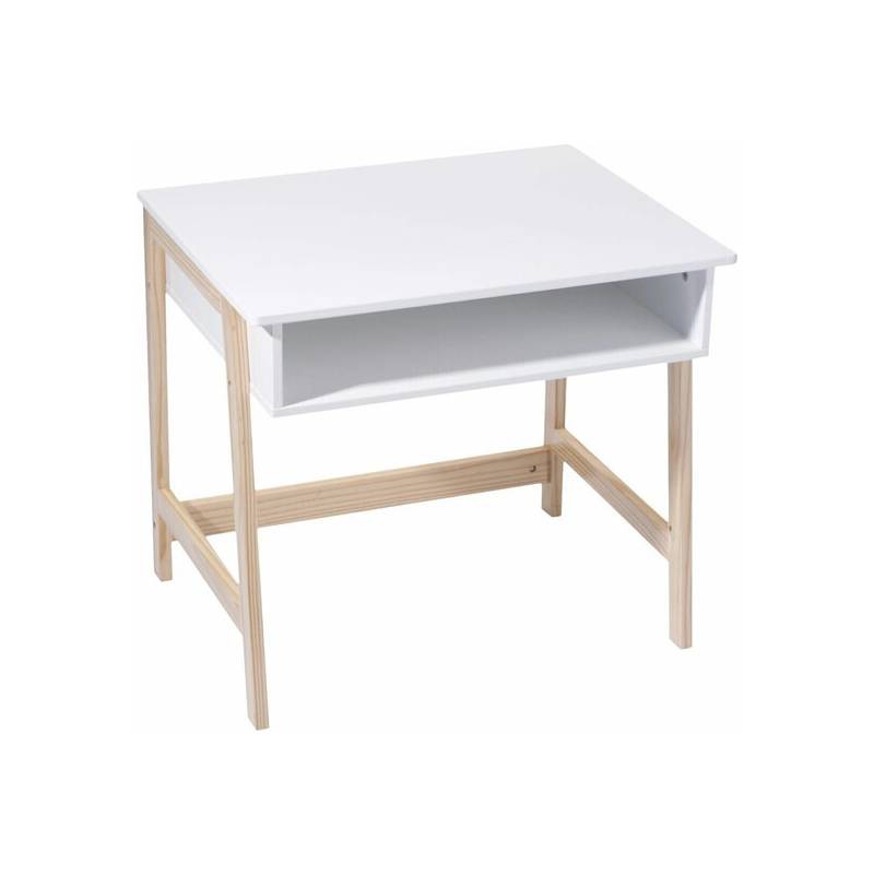 escritorio infantil simple y práctico color blanco 58 x 463 x 52cm