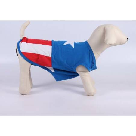 camiseta para perro single jersey avengers capitan america blue
