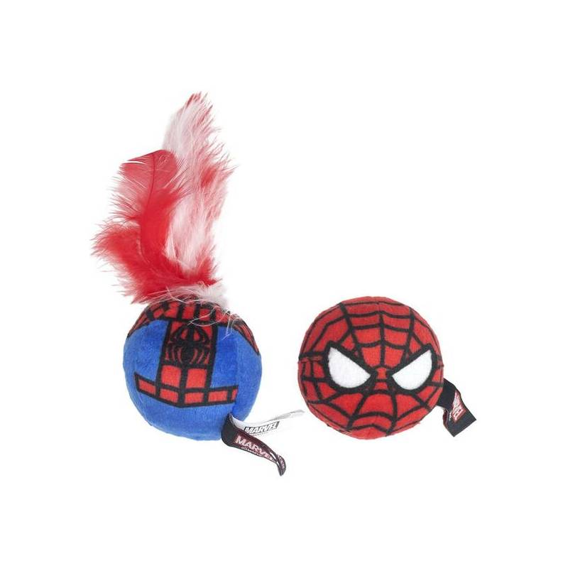 juguete para gato 2 piezas spiderman red