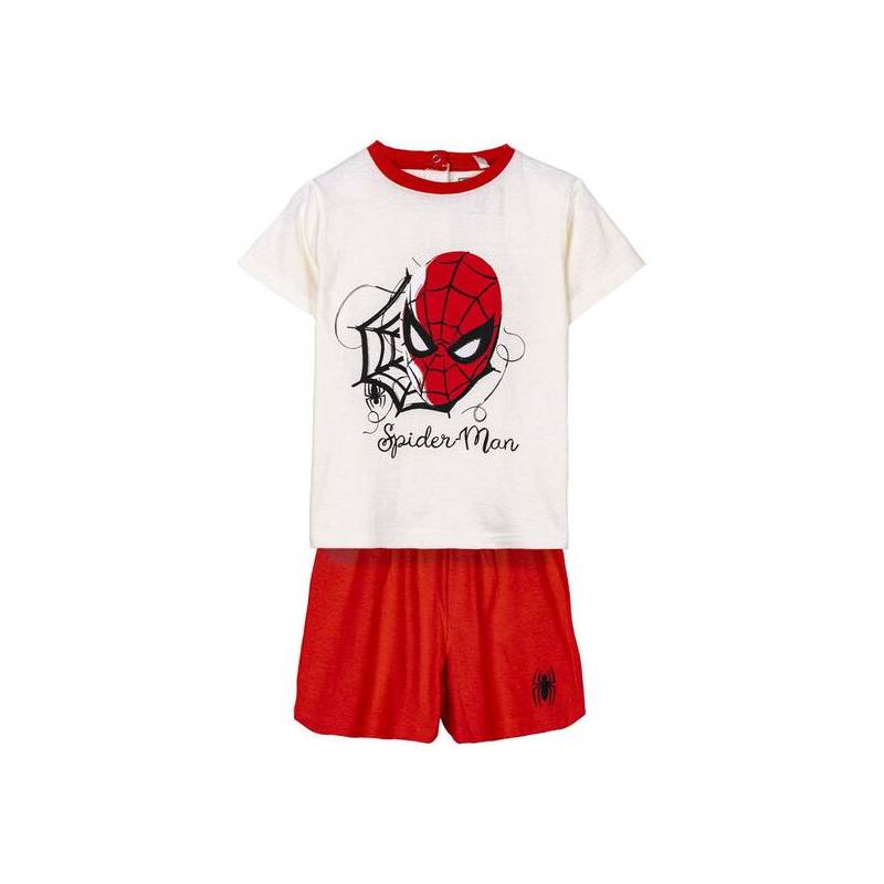 pijama corto single jersey spiderman red