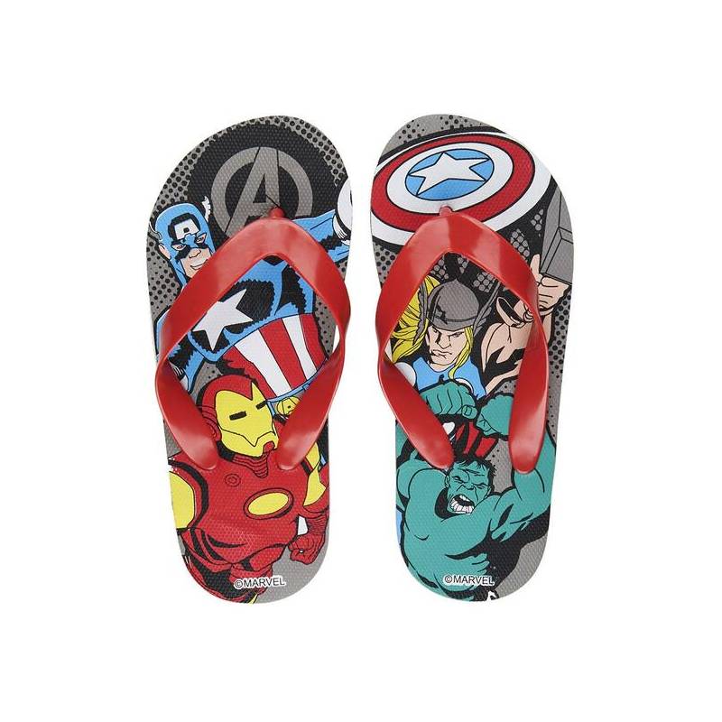 chanclas avengers spiderman red