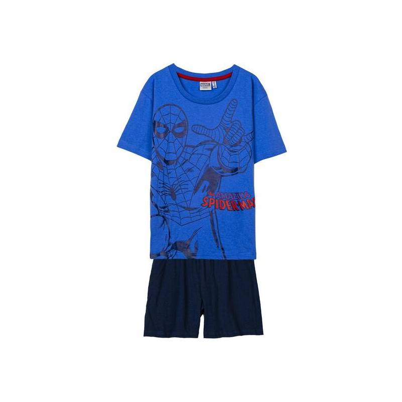 pijama corto single jersey spiderman blue