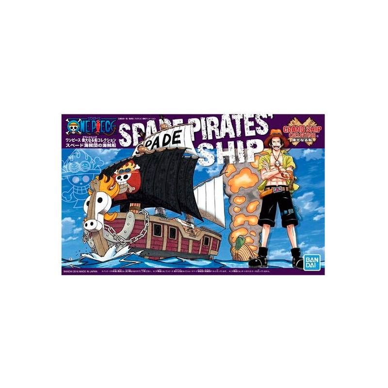 figura model kit barco spade pirates ship one piece 15cm