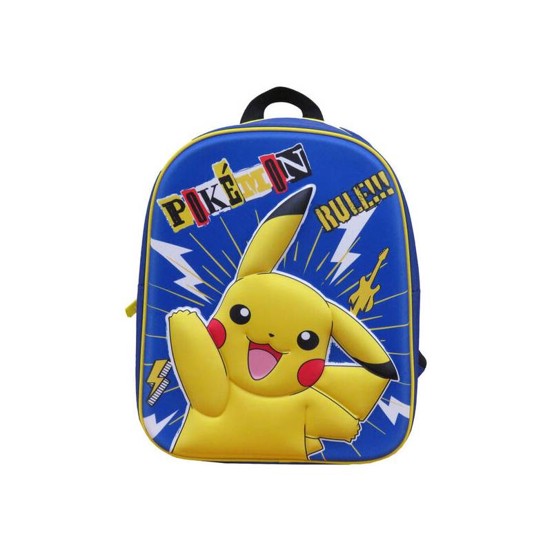 mochila 3d pikachu pokemon 30cm