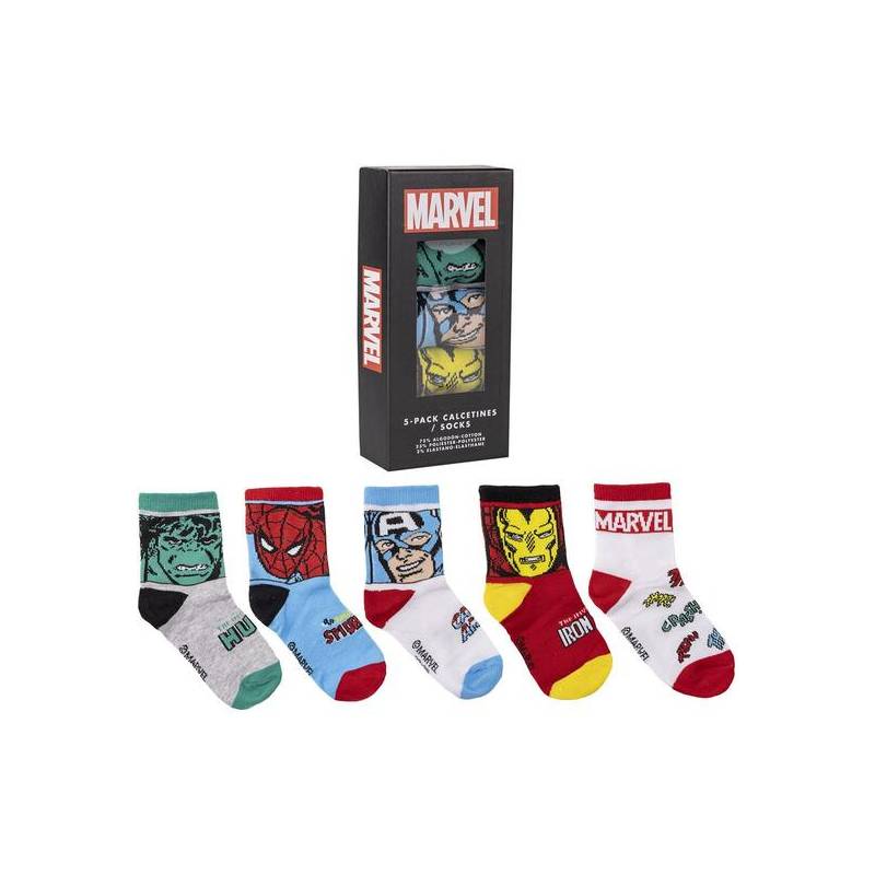 pack calcetines 5 piezas avengers