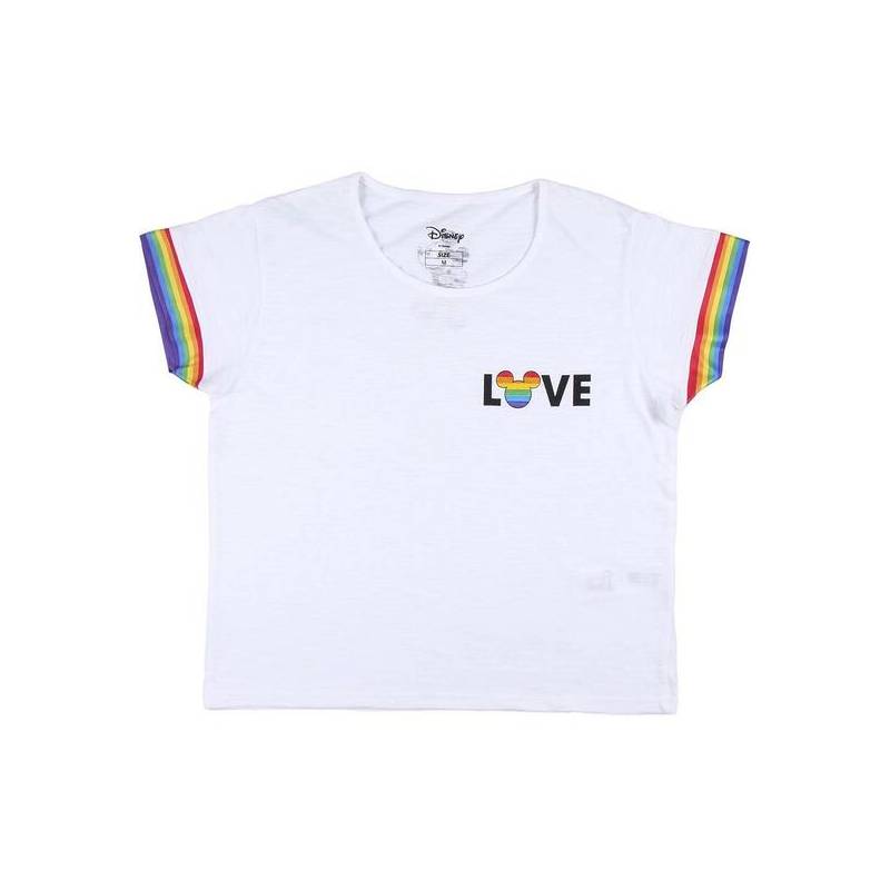 camiseta corta punto single jersey disney pride blanca