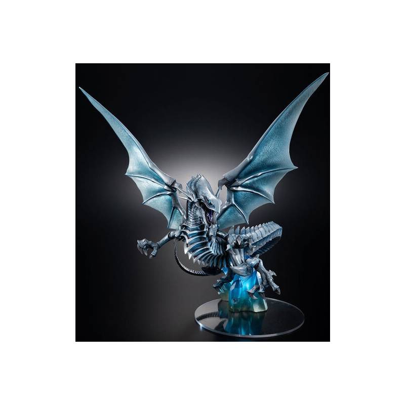 figura blue eyes white dragon duel monsters art works holographic edition yu gi oh 28cm