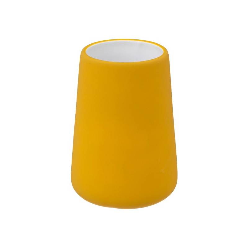 vaso de cerámica colorama amarillo mostaza
