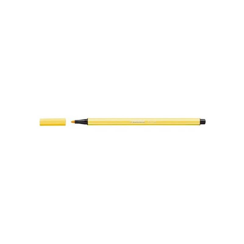 rotulador premium stabilo 68 con punta de fibra 1mm color amarillo 44
