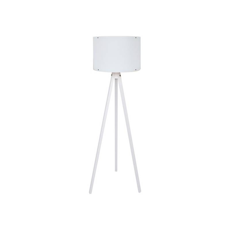 lámpara de pie con estructura de mdf color blanco