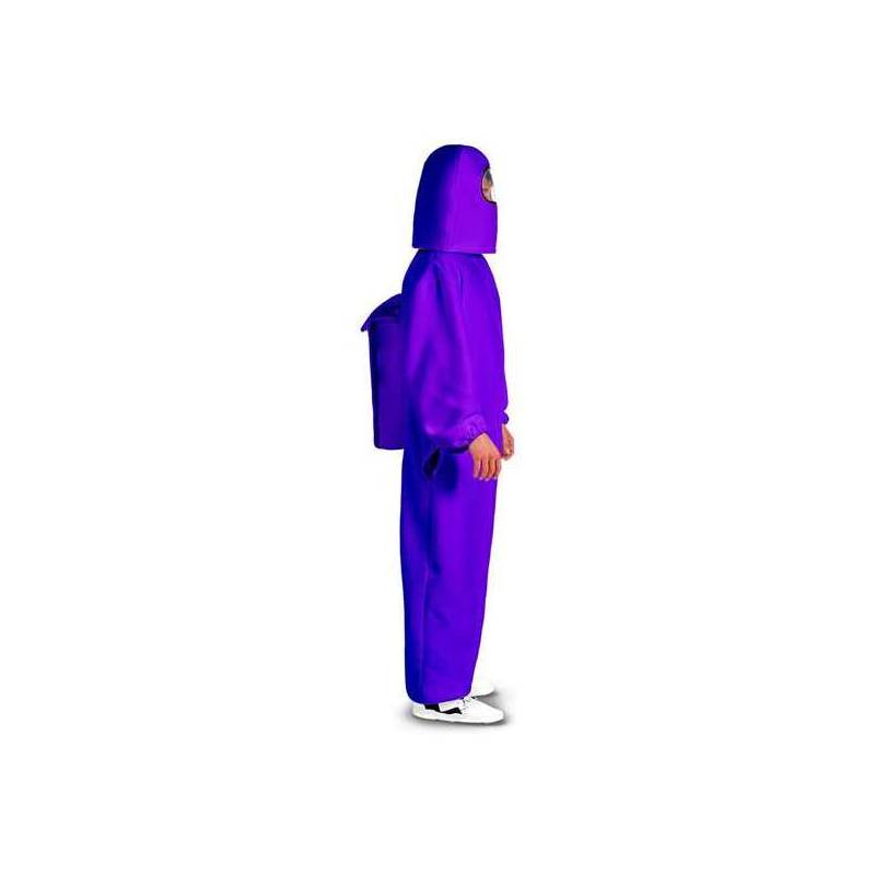 disfraz among us impostor purple ml escafandra y traje con cremallera y bolsillos