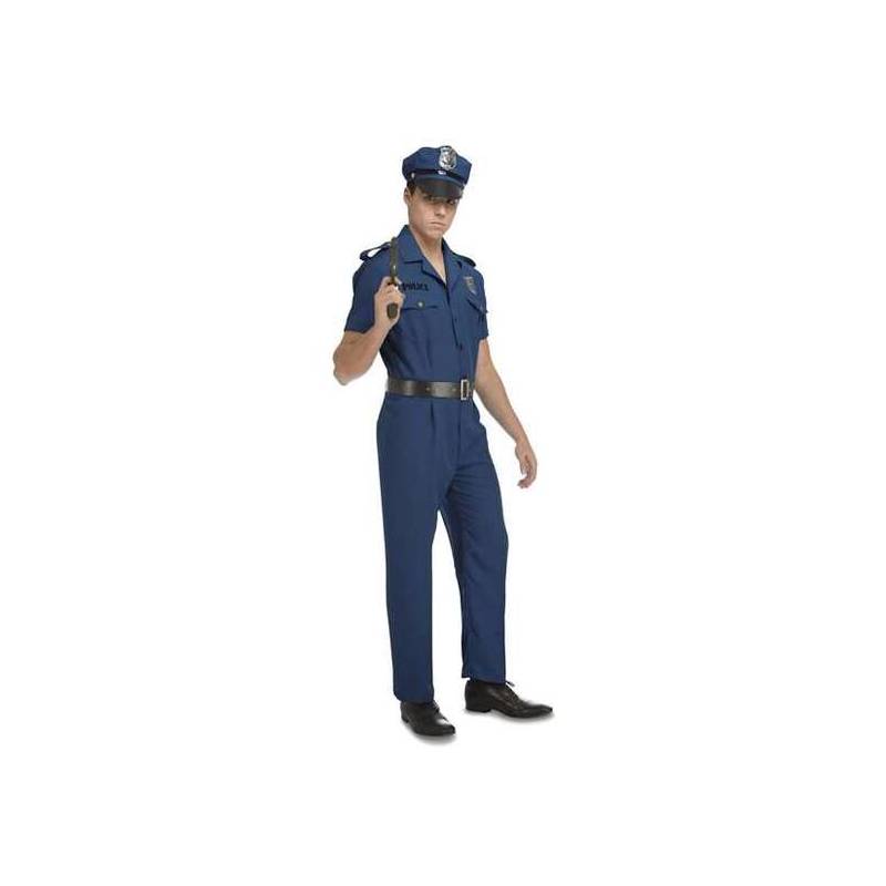 disfraz adulto policía xl sombrero camisa cinturón y pantalones
