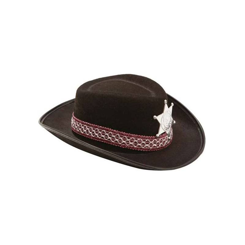 sombrero de vaquero negro 53 cm