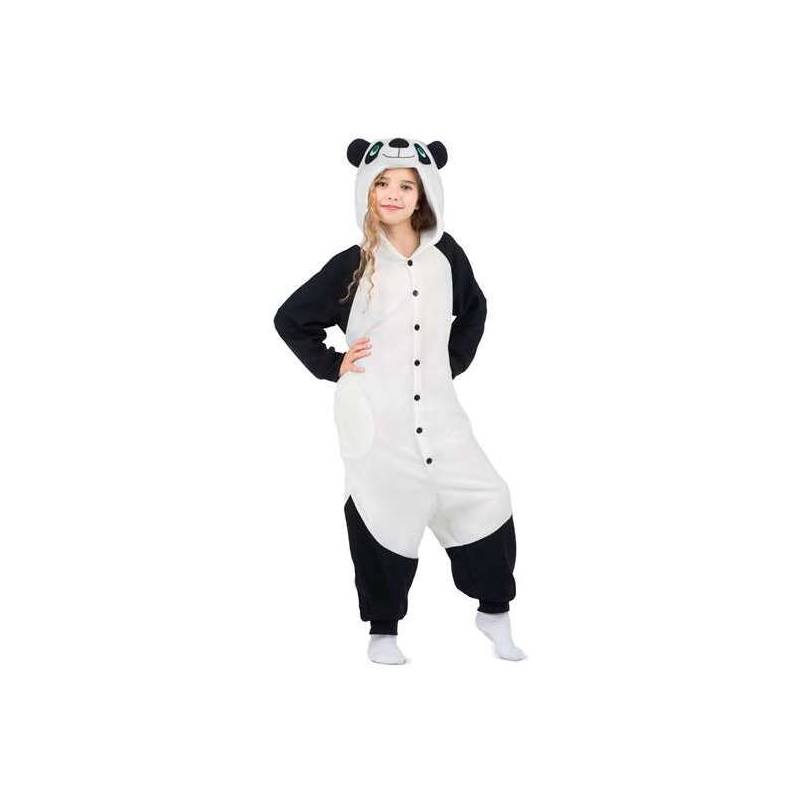 disfraz infantil oso panda talla unica 9 13 años kigurumi con capucha y cola