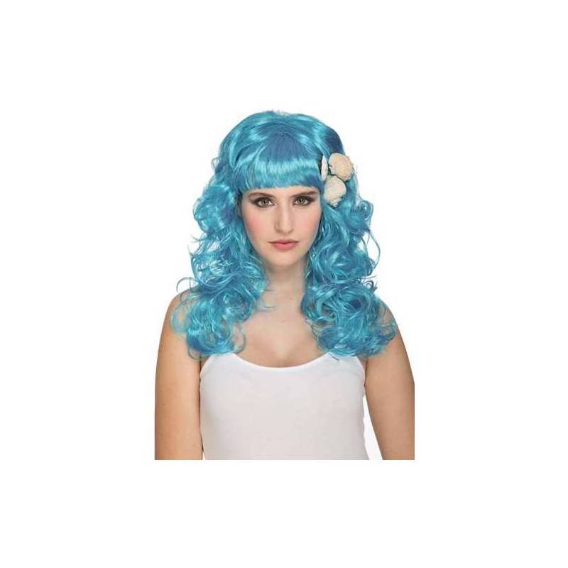 peluca de sirenita azul 185 g