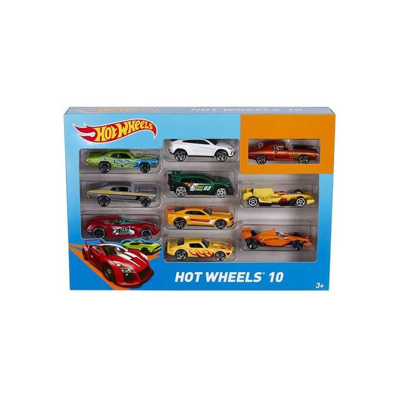 coche hot wheels pack 10 uds modelos surtidos