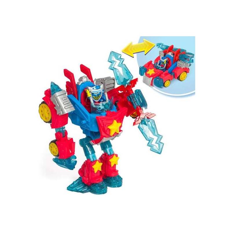robot turbo warrior power superthings transformable a coche 18x21x87cm