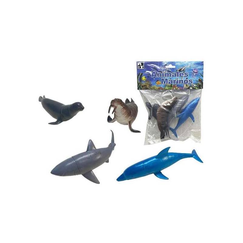 figura animales marinos en bolsa 4 unidades 205x25x4cm