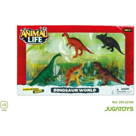 figuras dinosaurios en caja 6 pzas