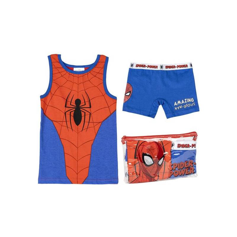 pijama tirantes single jersey neceser spiderman