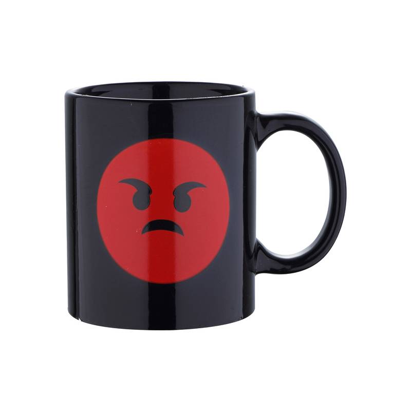 mug 33cl gres angry black emoticon