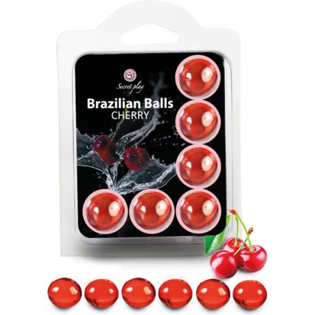 set 6 brazilian balls cereza