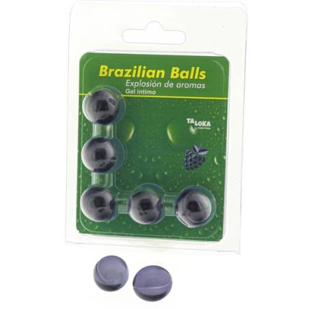 5 brazilian balls explosion de aromas gel intimo frutas del bosque