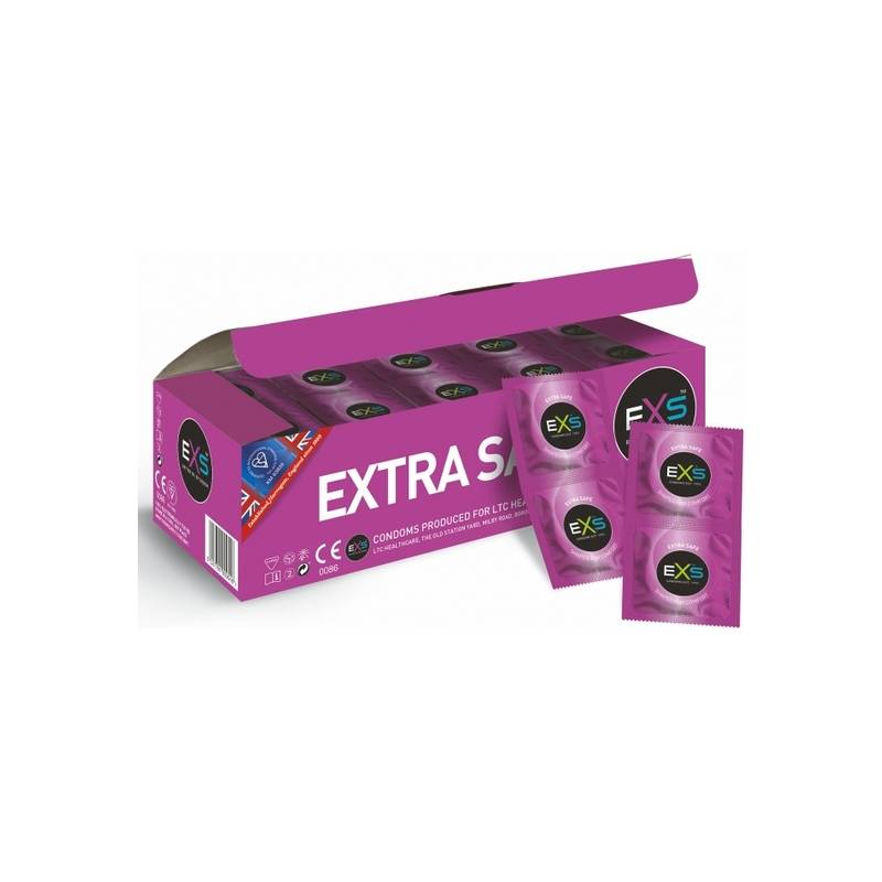 exs extra safe extra grueso 144 pack
