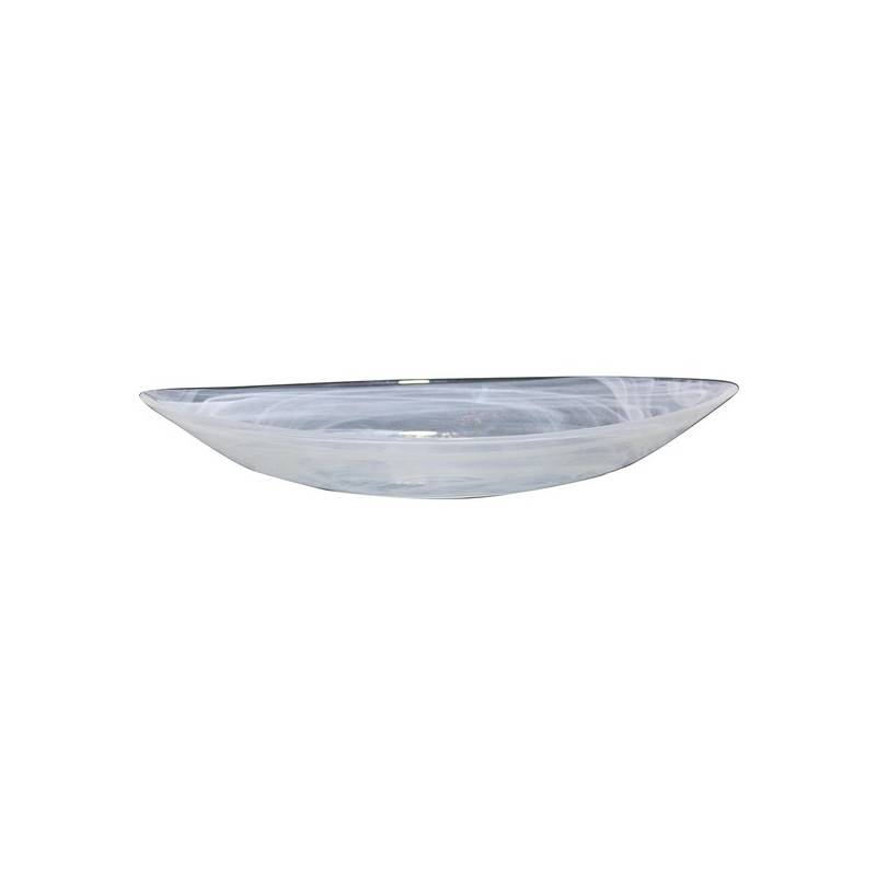 bowl oval alabastro acapulco blanco 32x12x5cm