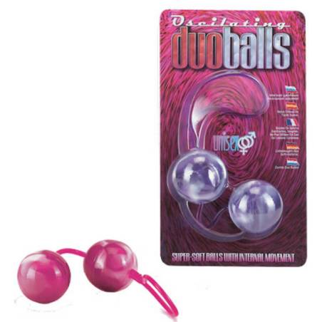 bolas dobles marbilized rosa