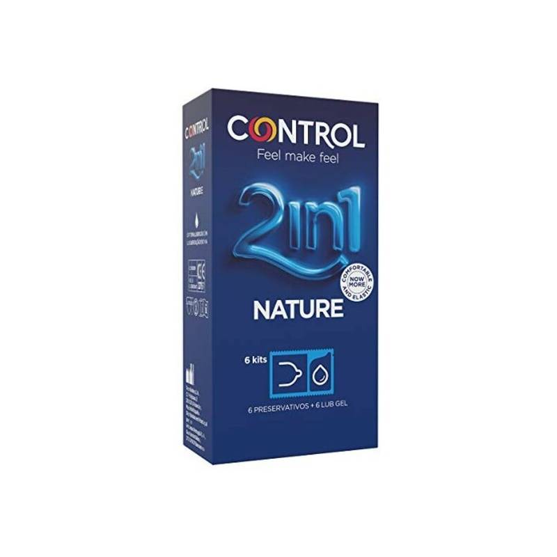 control preservativos nature con lubricante 6uds
