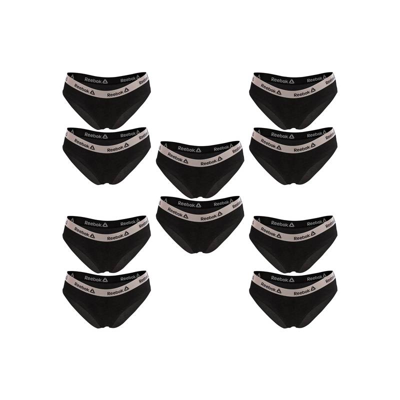 pack 10 culottes deportivos para mujer reebok negro