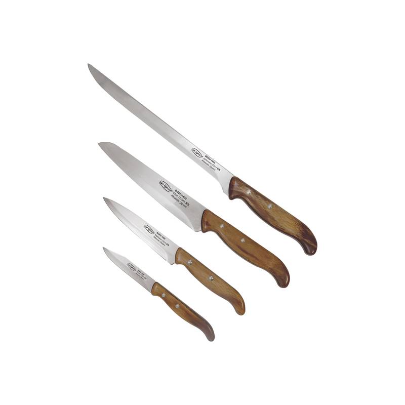 set 4 cuchillos merlot