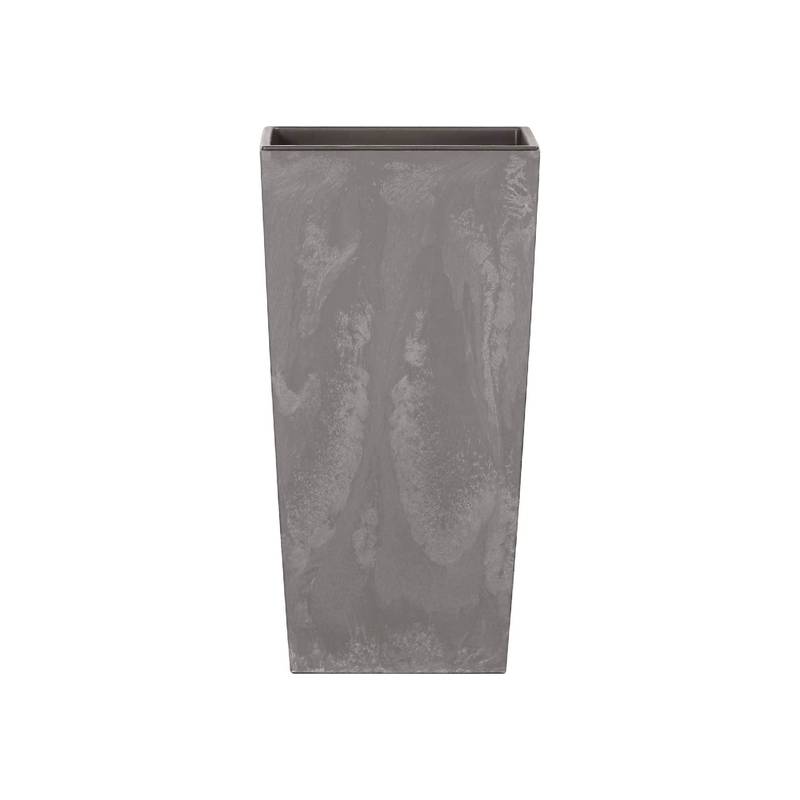maceta alta 114 l prosperplast urbi square effect de plástico con depósito en color gris claro