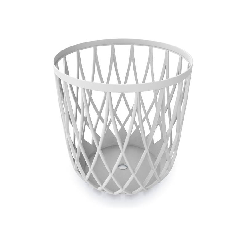 cesta multifuncional 55l prosperplast uniqubo de plastico en color piedra blanco 447 x 447 x 45 cm
